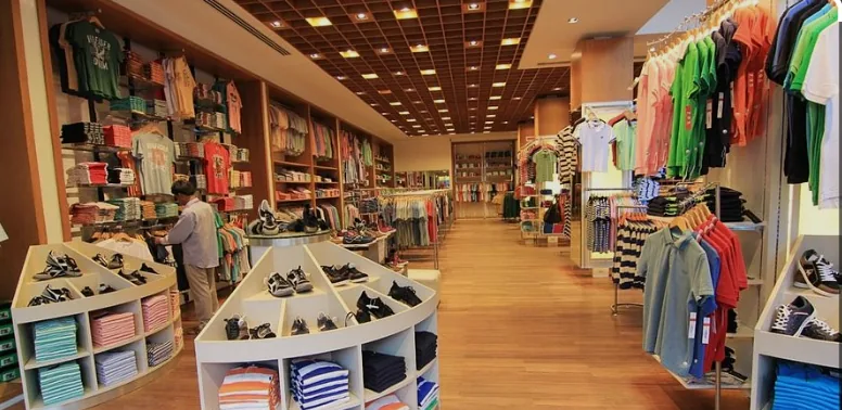 Clothing store interior used as DRAPE's hero imagery